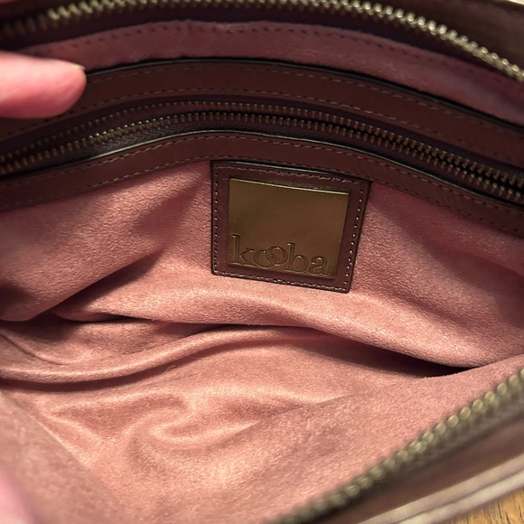 Kooba Brown Leather Clutch with Braided Tassels and Detach. Chain Handle - Picture 4 of 8